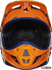 Мотошлем FOX V1 RACE HELMET ECE оранжево-синий, фото №3, цена