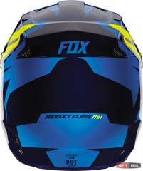 Мотошлем FOX V1 RACE HELMET ECE сине-желтый, фото №4, цена